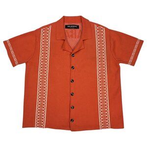 Valabasas Kabana Button Down L Orange Knit